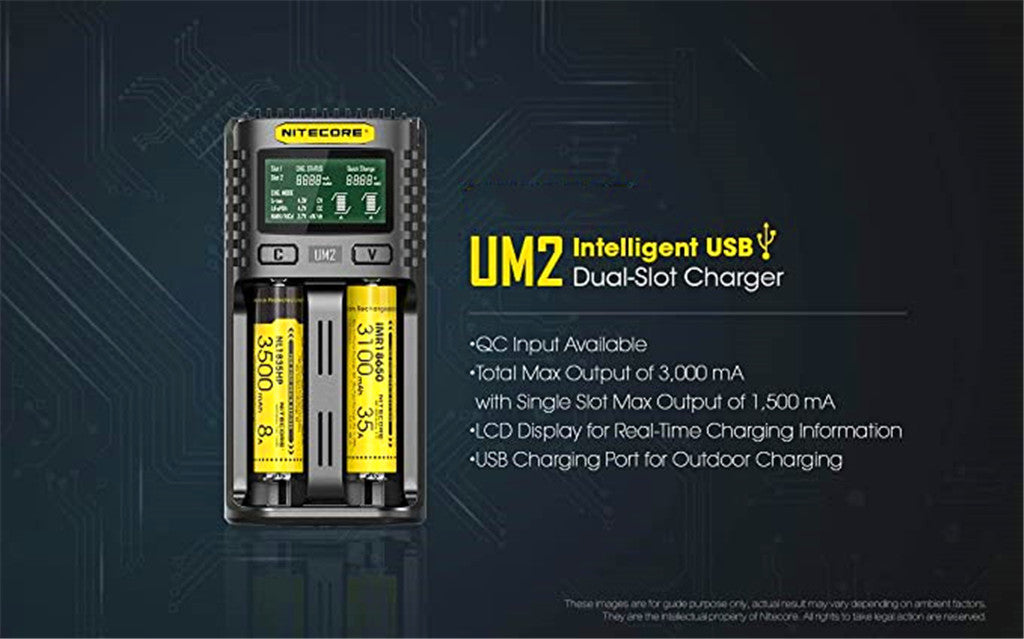 NITECORE UM2 Universal-Ladegerät UMS2 1500mA USB Erwachsene Unisex Schwarz L 152 x B 73 x H: 40