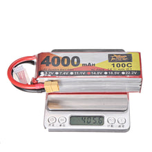 ZOP Power  Lipo Batterie XT60 Stecker 14.8V 4000mAh 100C 4S für RC Racing Drone