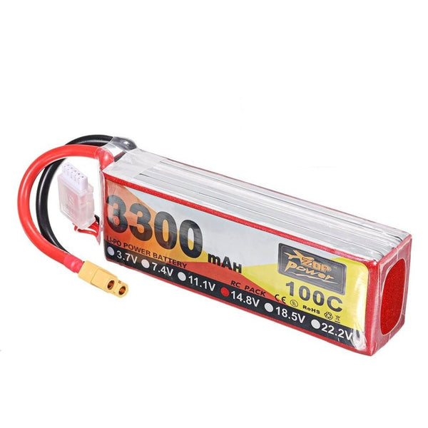 ZOP Power  Lipo Batterie XT60 Stecker 14.8V 3300mAh 100C 4S für RC Helikopterboot