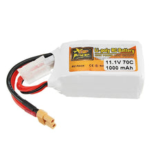 2Stk ZOP Power Lipo Akku XT30 Stecker 11,1 V 1000 mAh 70C 3S