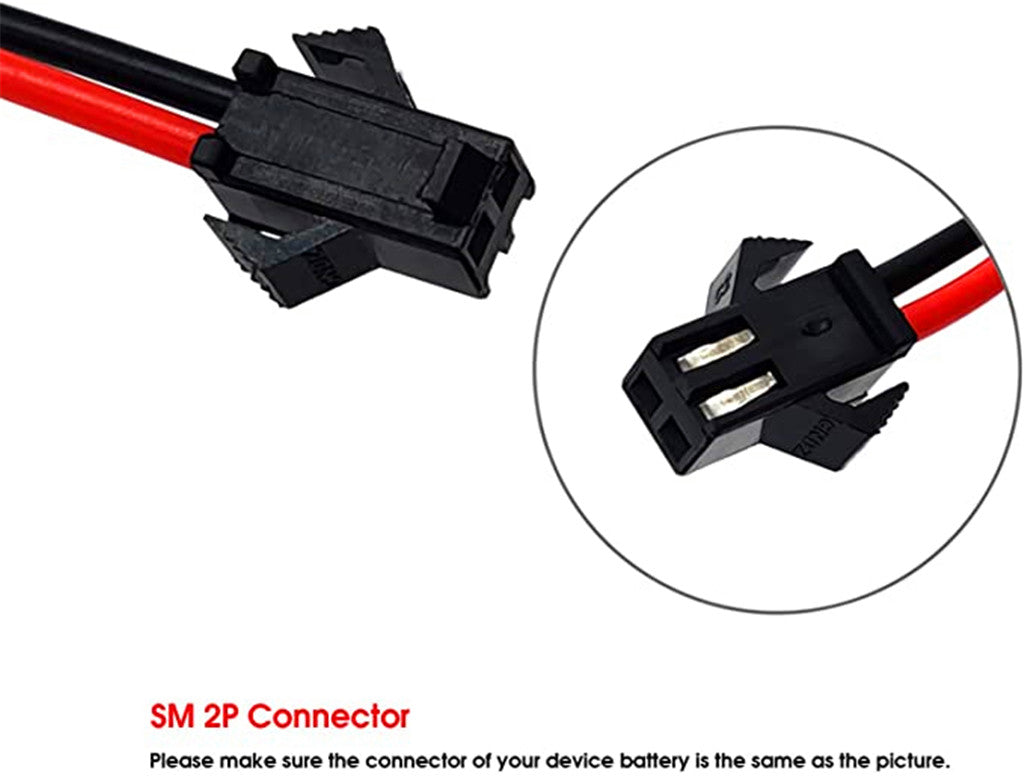 7.2V NI-MH Akku, 2400mAh wiederaufladbarer AA Akku mit SM 2P Anschluss und USB Ladekabel