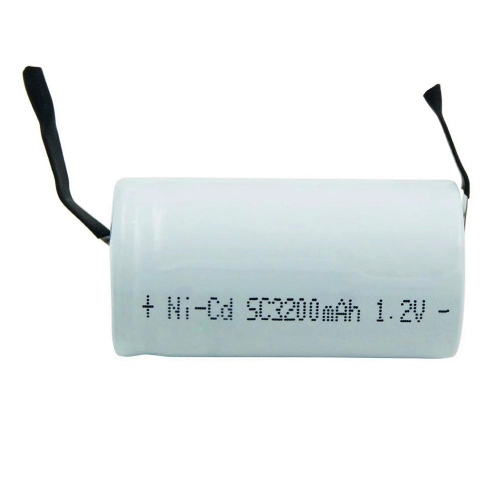 10 STÜCKE 1,2 V 3200 mAh Ni-CD wiederaufladbare SC-Batterie für Taschenlampe mobile Energiebatteriezelle