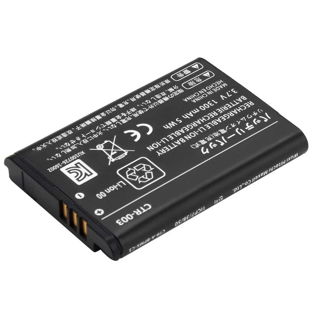 CTR-003 Nintendo 2DS 3DS Spielkonsolenbatterie 1300mAh 3,7V wiederaufladbarer Lithium-Ionen-Akku