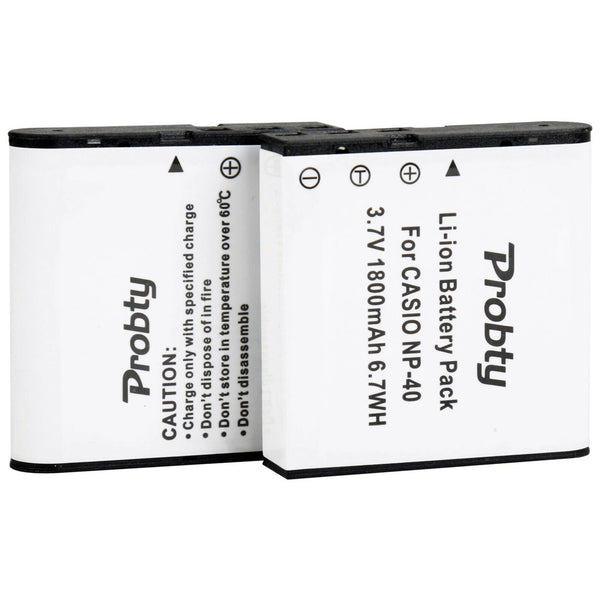 2Pcs 1800mAh NP-40 CNP40 NP40 Digitalkamera Akku, passend für Casio EX-Z30 / P700 PM200 Akku