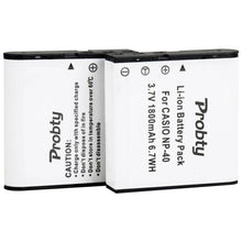 2Pcs 1800mAh NP-40 CNP40 NP40 Digitalkamera Akku, passend für Casio EX-Z30 / P700 PM200 Akku