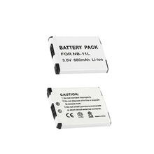 2PCS NB 11L 680mAh Akku für Canon A2600 IS A4000IS IXUS125 265 155 HS Kameraakku