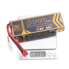 ZOP Power 7.4V 5000mAh 45C 2S Lipo Batterie T Plug für 1/10 RC Rennwagen