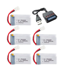 5pcs 3,7 V 400mAh 35C Lipo Batterie und Batterie ladegerät für X4 H107 H31 KY101 E33C E33 U816A V252 H6C RC Quadcopter Ersatzteil Drohne