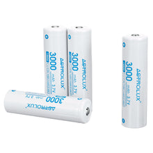 4 x 3000 mAh 3,7 V 18650 Ungeschütztes Li-Ion Batterie Wiederaufladbare Lithium-Stromzelle 9,6 A Hochleistung