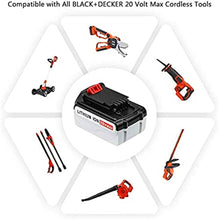 LBXR20 Ersatz für Black und Decker 18V / 20V Max Akku 5,0Ah Li-Ion Ersatzakku für Black & Decker LB20 LBX20 LST220