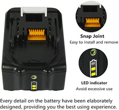 2 Stück BL1840B Ersatzakku18V 4.0Ah Li-ion ，Makita BL1840B BL1850BLED Indikator