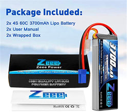 2 Packungen Zeee 4S Lipo Akku 14,8V 5200mah 60C RC Lipo Batterien mit EC5 Stecker Hubschrauber RC Boot RC Auto