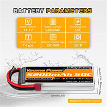 2 Packungen 11,1 V Lipo Batterie 5200 mAh, 3 S Lipo Batterie 50C mit Deans T Stecker für RC Auto / LKW, Boot, Drone, Buggy, Truggy