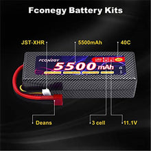 RC Akku 11.1V 5500mAh 3S 40C LiPo Batterie mit Deans T Stecker Modellbau Akkupack für RC Auto Boot