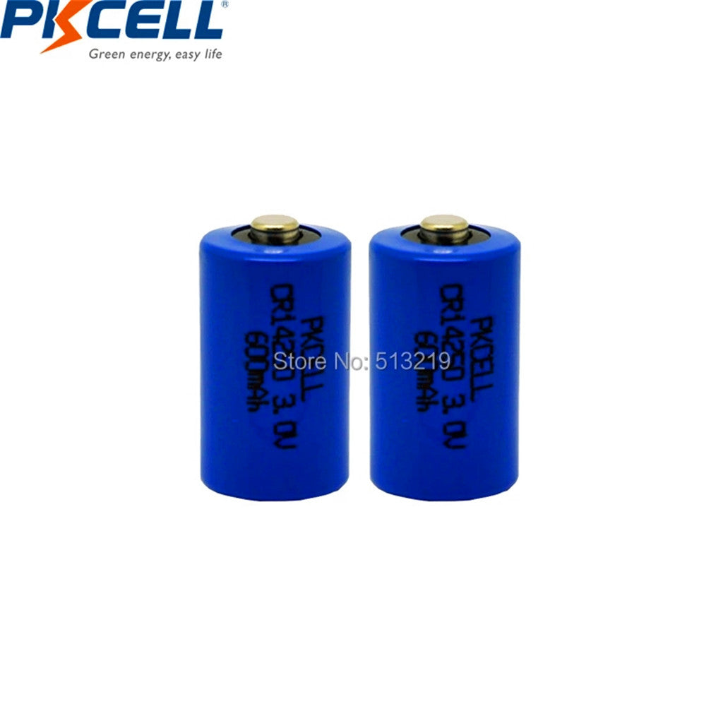 2PCS cr14250 cr 1/2AA 14250 cr 1/2AA 3V Lithium-Batterie 650mAh für Lampe radio Eletronic Lock