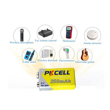 1PCS 9V Elektronische thermometer Batterien NIMH 250mAh Akku Überlegene mn1604 6f22 e22 mn1604 522