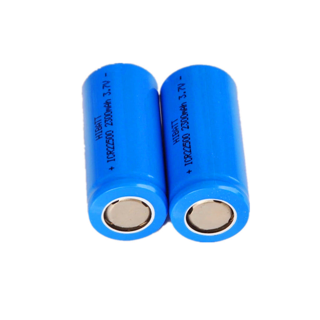 2 Stück 3,7 V 22500 Akku icr22500 Baterias 2300mAh für Taschenlampe Elektrorasierer Rasierer