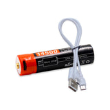 14500 750 mAh 3,7 V USB-Li-Ion-Akku Tatsächliche Kapazität USB-DC-Ladevorgang fortschrittlicher intelligenter Akku