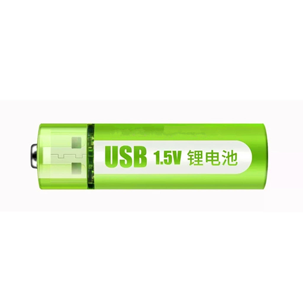 2pcs 1,5V 1800mWh USB AA wiederaufladbarer Lithium-Ionen-Akku für ferngesteuertes Maus-Lüfter-Elektrospielzeug