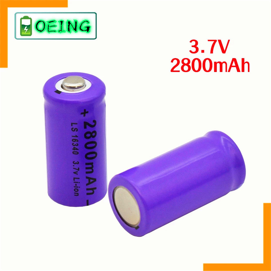4PCS  2800mAh Lithium-Ionen 16340 Batterie UniversALBC LED Taschenlampe Experte 2700mAh LS 16340 3,7V Lithium-Ionen