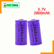 2pcs 2800mAh 3,7V Lithium-Ionen 16340 Akku UniversALBC LED Taschenlampe Experte 2700mAh LS