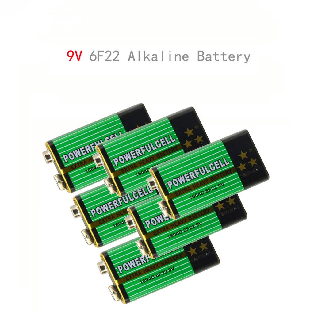 6PCS 6F22 1604D 6LR61 9V Batterie hochwertige Zink-Kohle-Batterie für drahtloses Alarmmikrofon