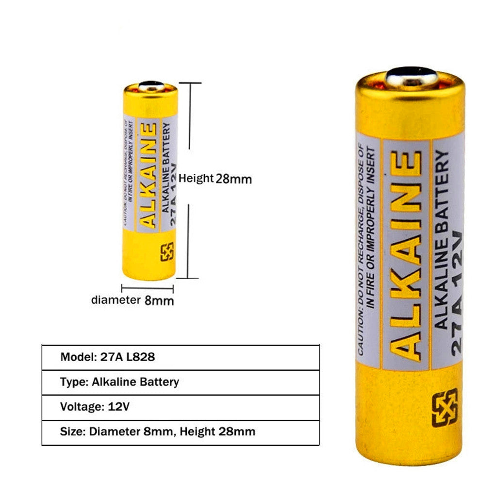 10PCS 27A 12V primäre alkalische Trockenbatterie 27AE 27MN A27