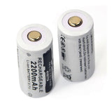 2 Stück 3,7 V 2200 mAh Li-Ion 16340 Batterie CR123A Akku 3,7 V CR123 LED Taschenlampe Batterie