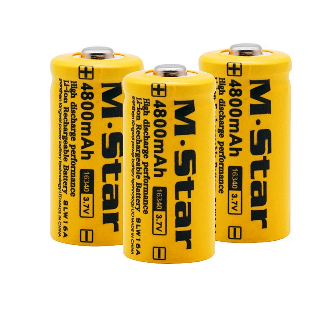 4 x 4800mAh 3,7V Lithium Ionen 16340 Batterie cr123A Batterie