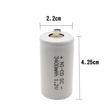 12 STÜCKE SC 3400 mAh 1,2 V Batterie 1,2 V Sub C NI CD Batterie, mit Bohrschrauber Schweißstück