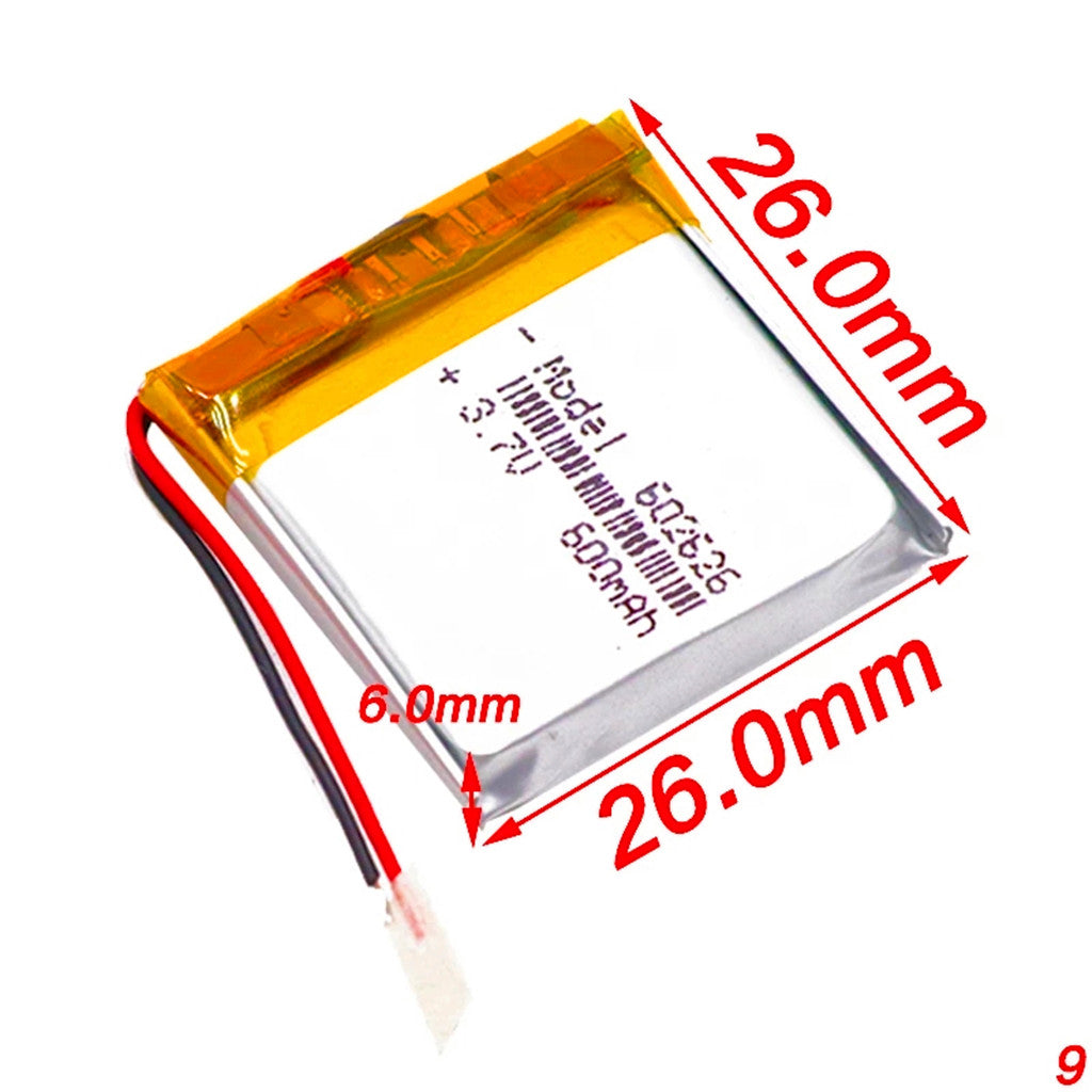 4x 600mAH 602626 PLIB Polymer Lithium Ionen Lithium Ionen Akkus für Smartwatch GPS