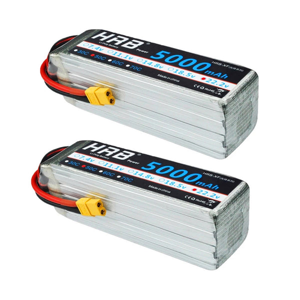 22.2V 5000mAh XT60 RC Lithium Polymer Akku Align 7.2 Yak 54 ferngesteuerte vierachsige Hubschrauberdrohne 50C 100C 6S