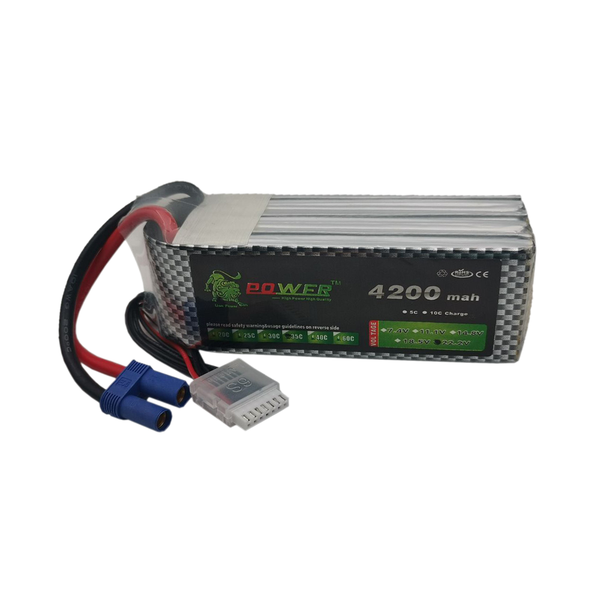 2x EC5 22.2V 4200mAh 35C 6S RC Lithium Polymer Akku Align 7.2 Yak 54 Ferngesteuerte vierachsige Hubschrauberdrohne