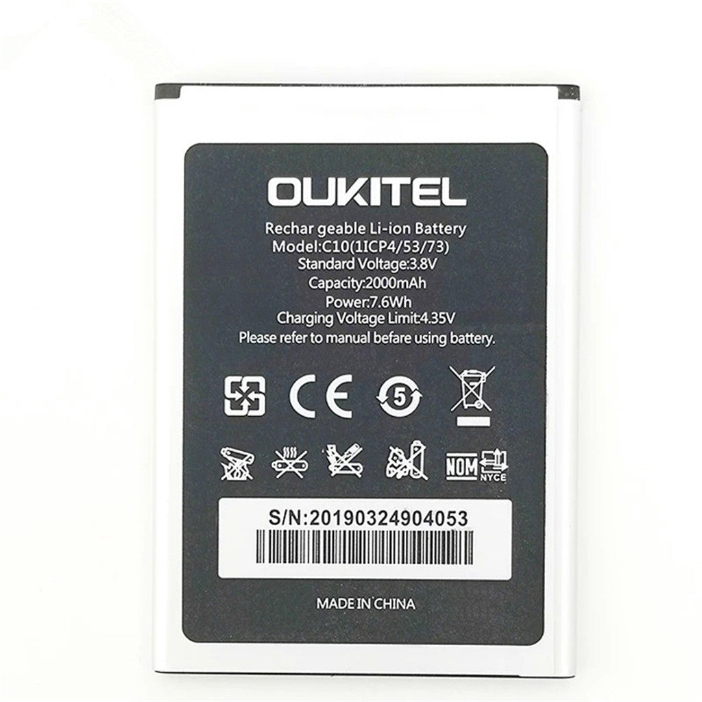 Neuer Akku für Oukitel C10 / C10 PRO C10pro Handy Akku 2000mAh Li-Ion Ersatzakku