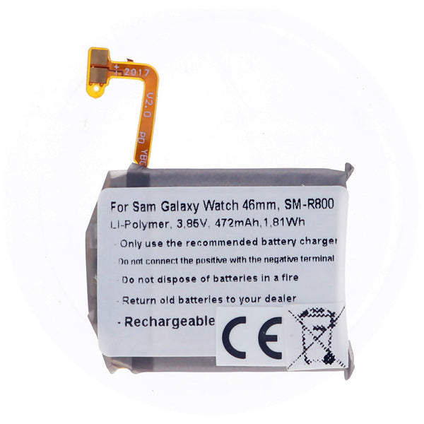 Der Akku ist geeignet für Samsung Galaxy Watch 46mm SM-R800 3.85V 472mAh 1.8Wh