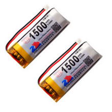 2x 1500mAh 3,7V MX1.25 Reverse Plug 102050 Lithium Polymer- Akku für tragbare Geräte und Instrumente