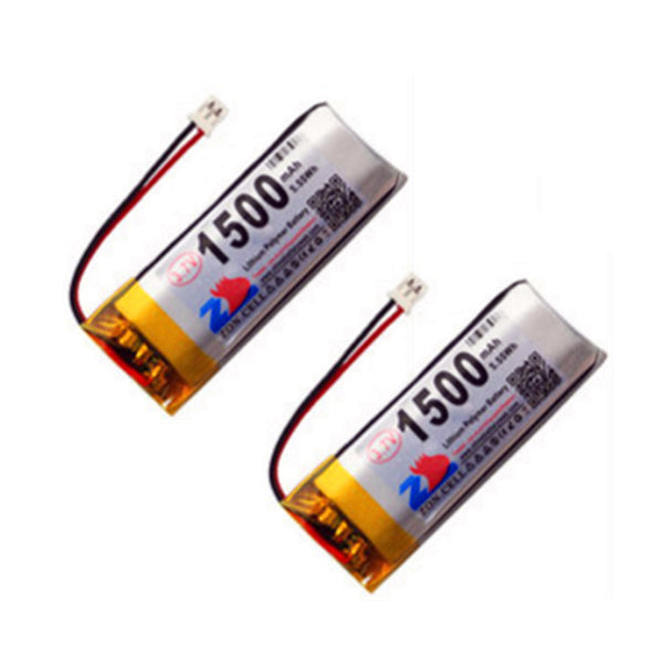 2x 1500mAh 3,7V PH2.0 umgekehrter Stecker 102050 Lithium Polymer Akku für tragbare Geräte und Instrumente