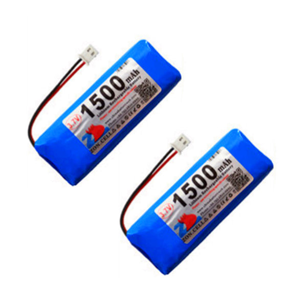 2x 1500mAh 3,7V MX5264 mit 102050 Lithium Polymer Akku nach hinten eingesetzt für tragbare Geräte und Instrumente