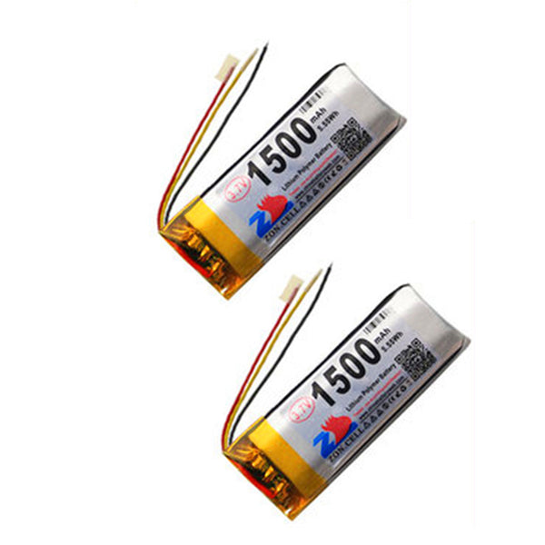 2x 1500mAh 3,7V 3 Draht 102050 Lithium Polymer Akku mit NTC Schutz für tragbare Geräte und Instrumente