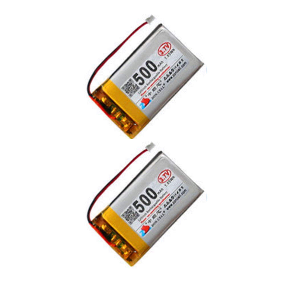 2x3,7 V 500 mAh MX1.25 positiver Stecker 502035 digitale Hochtemperatur Polymer Lithium Batterie für intelligente Geräte