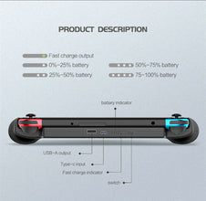 10000mAh Akkubox Powerbank, Schnellladegerät externer Akku für Nintend Switch NS NX