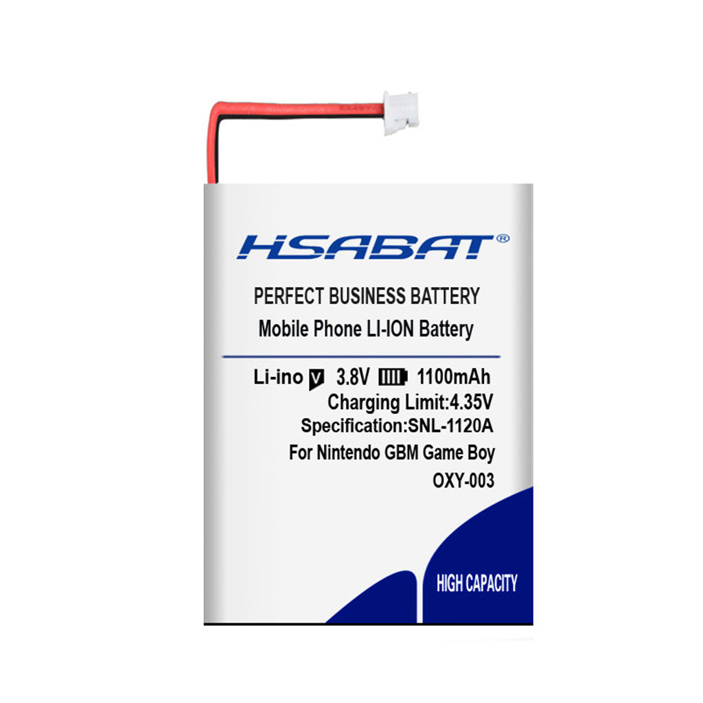 HSABAT OXY 003 1100mAh 3,8 V Lithium ionen Batterie Kit Pack für Nintendo GBM Game Boy Micro Batterien