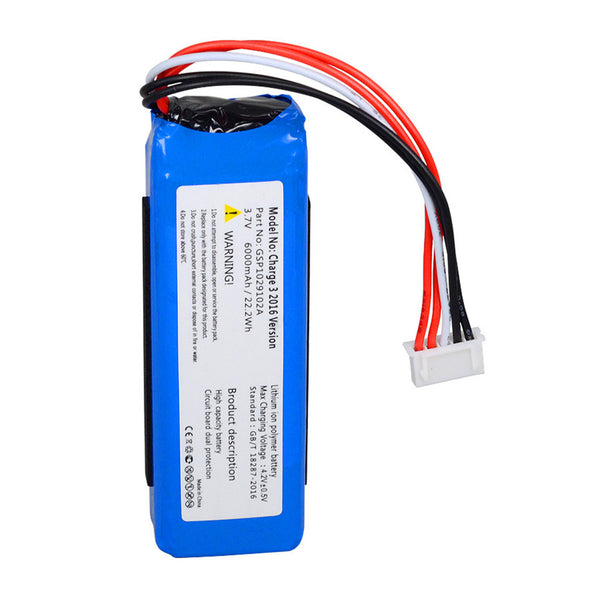 3.7V 6000mAh Batterie GSP1029102A für JBL Charge3 2016 Version Lautsprecher