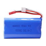 7,4 V 3000mAh 2S 18650 lipo batterie Für Udi U12A Syma S033g Q1 H100 H101 H102 H103 FT009 rc boote modell teile JST Stecker