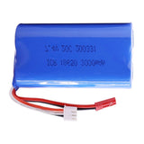 7,4 V 3000mAh 2S 18650 lipo batterie Für Udi U12A Syma S033g Q1 H100 H101 H102 H103 FT009 rc boote modell teile JST Stecker