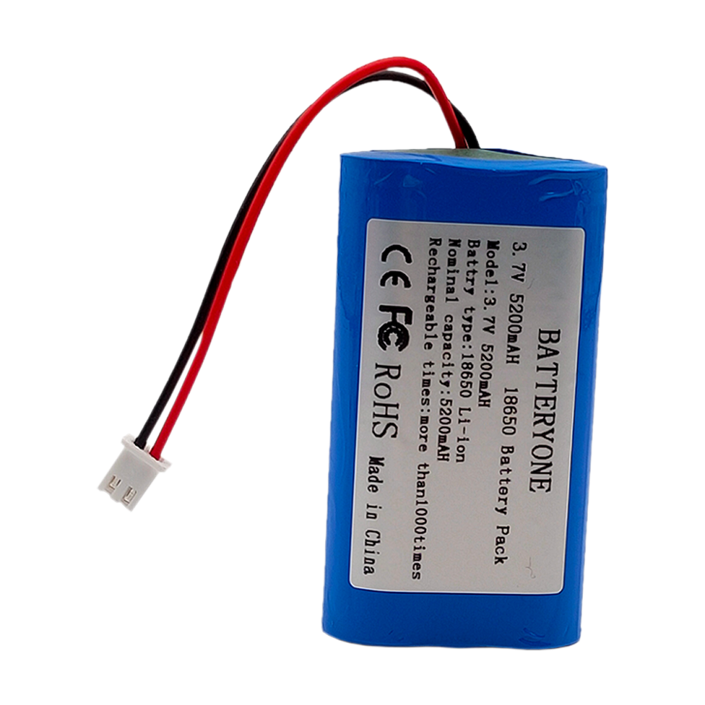3,7 V 18650 Lithium-Batterie Packs 5200mAh akku XH-2.54 PH2.0 SM 2P Stecker Angeln LED Licht Bluetooth Lautsprecher