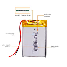 3,7 V 2000 mAh 103450 Lithium Polymer Lithium Batterie Navigator DVR GPS-Kamera