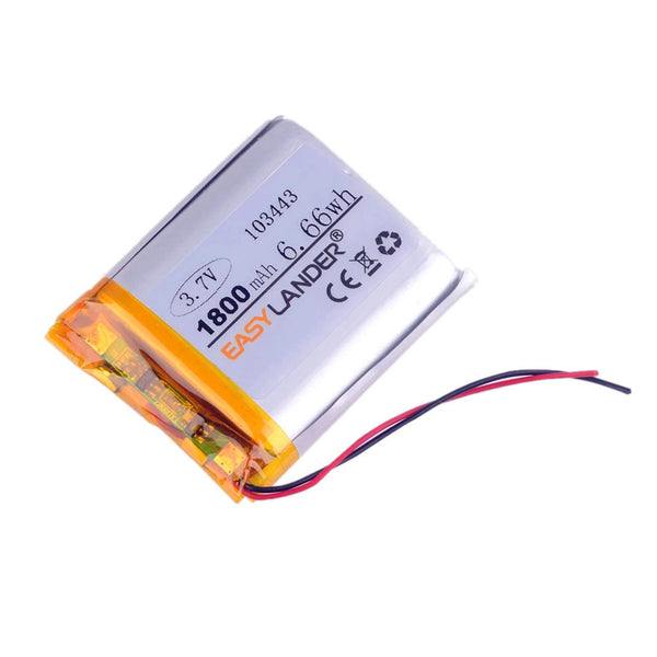 3,7 V Lithium Polymer Akku 103443 1800 MAH GPS Navigationsgerät Auto DVR Radio td V26 jh md07d