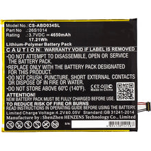 3.7V 4650mAh Tablette akku für  Kindle Fire 8 7 Generation, Kindle Fire 8 7  Kindle Fire HD8 8TH  L5S83A  SX0340T SX034QT Li-Polymer