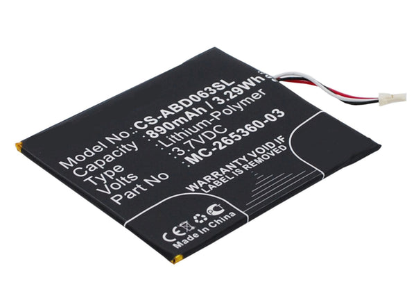 3.7V 890mAh E-book akku für  kindle 499 kindle 558 Kindle 7 Kindle 7th Generation Kindle 8 Kindle 8th Generation Kindle X SY69JL WP63GW Li-Polymer